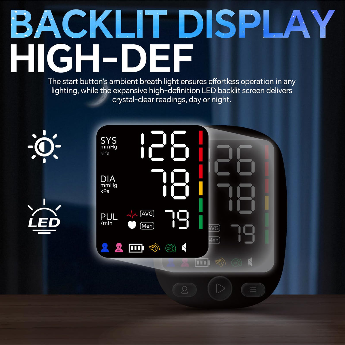 Electronic Blood Pressure Monitor with 9~17 inch Cuff C65808