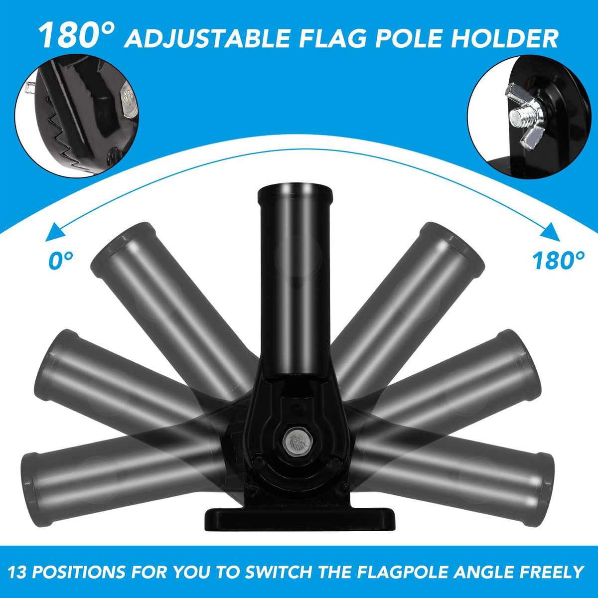 Adjustable Metal Flag Pole Holder S40998