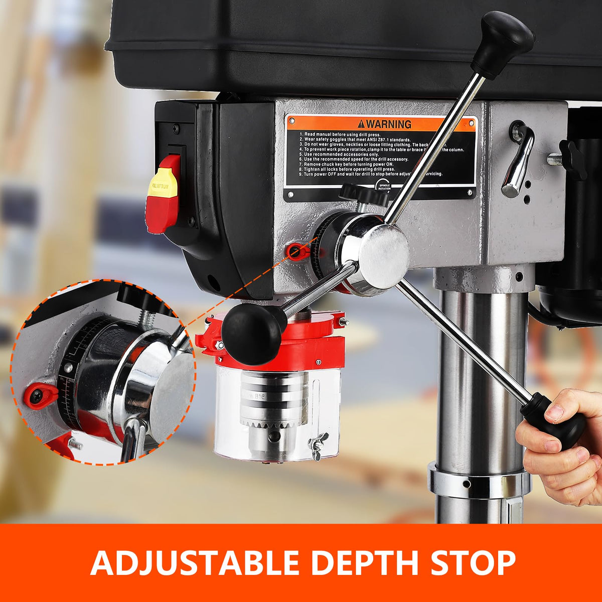 13 in Benchtop Drill Press, 7.5 Amp Variable Speed Cast Iron K867