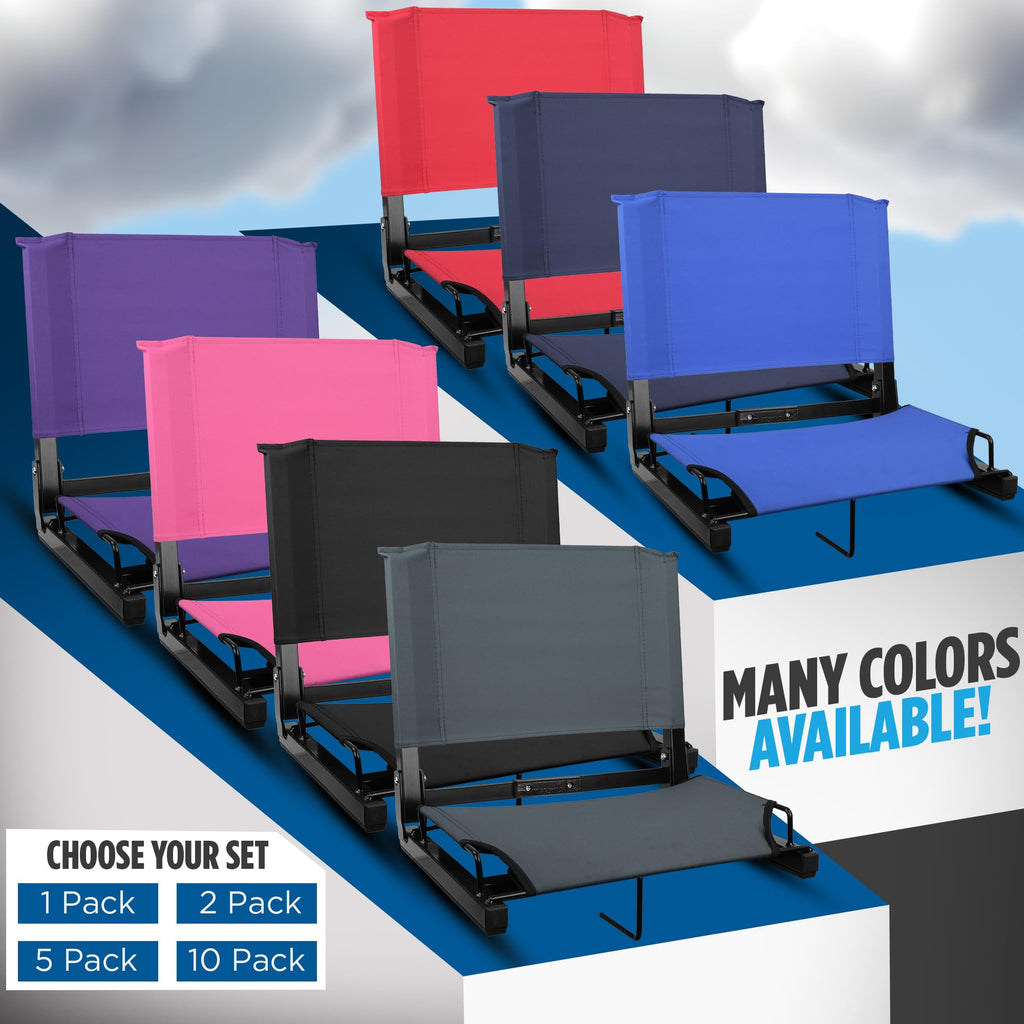 Bleacher Chairs with Back and Cushion I459465