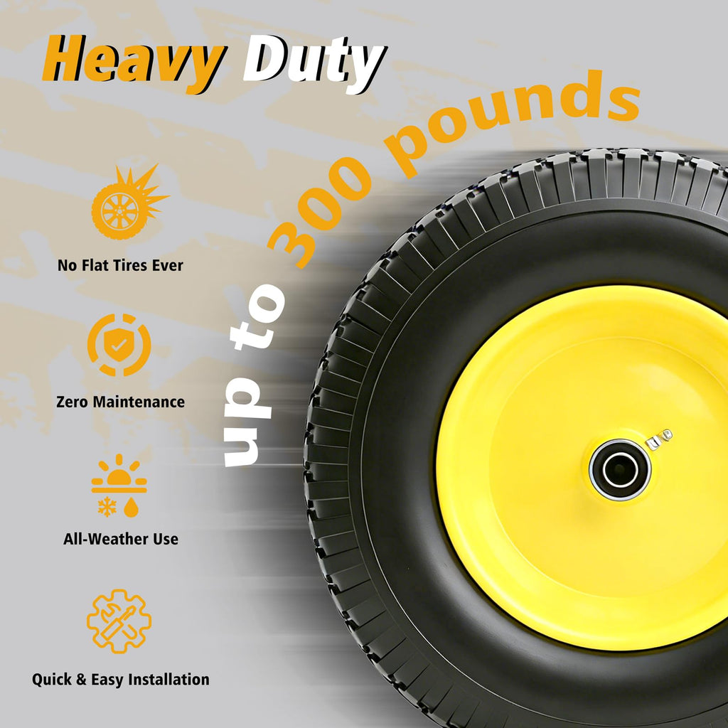 16 Inch Flat Free Wheelbarrow Tire and Wheel 2 Pack C11965