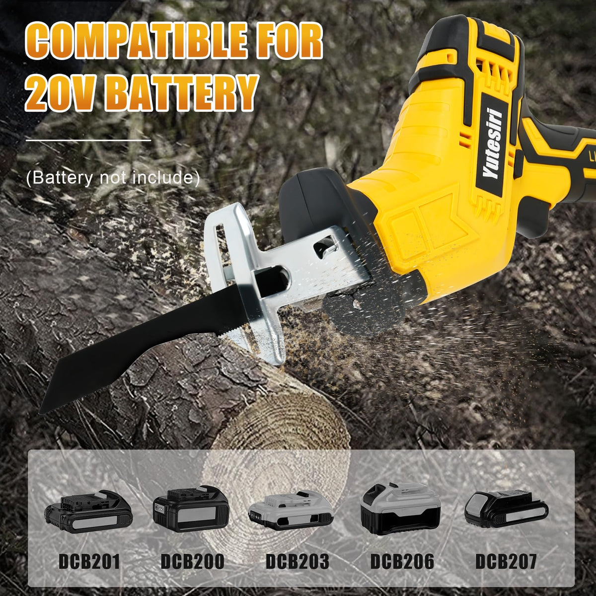Cordless Reciprocating Saw, 0-3000SPM Variable Speed, 4 Saw Blades X700272