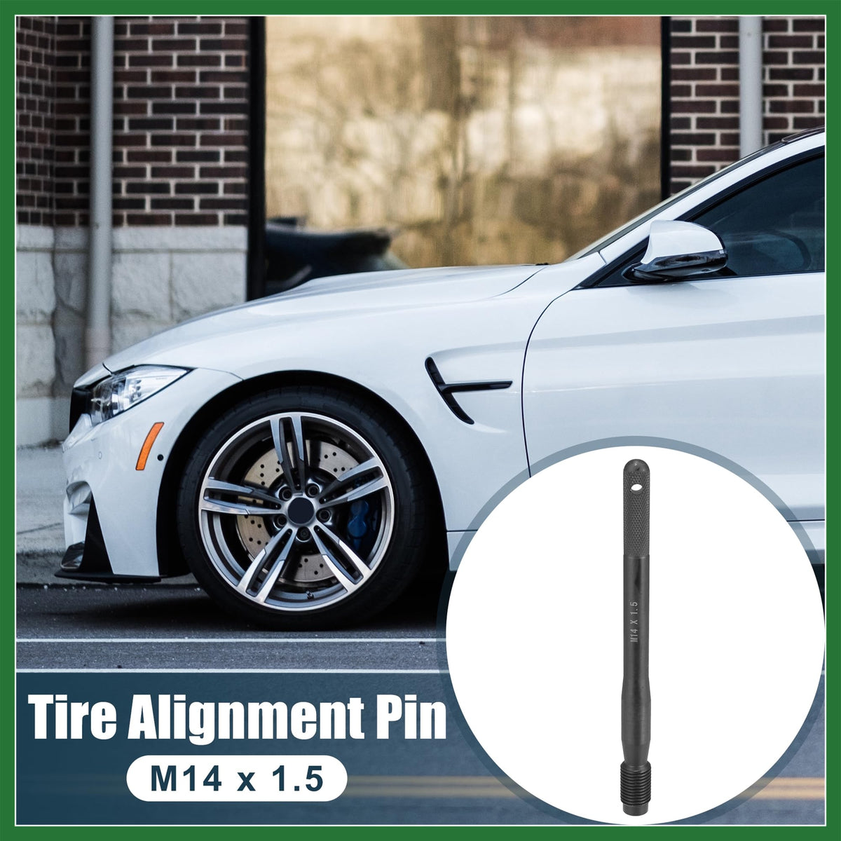 2pcs Black Carbon Steel Wheel Hangers Alignment Pin M14x1.5 D41826