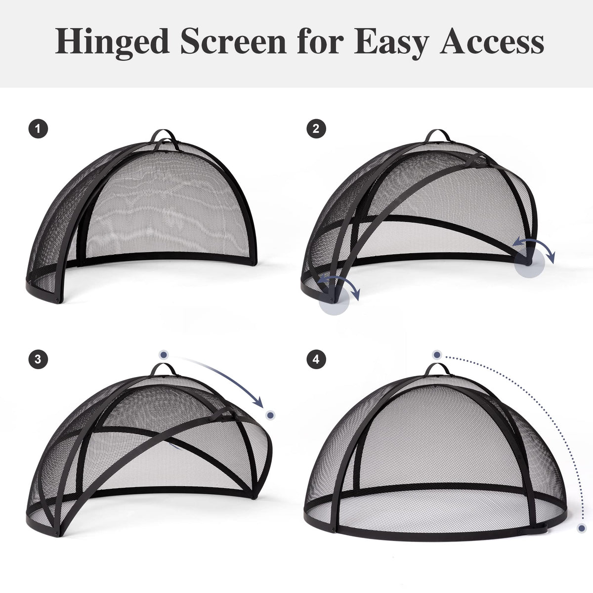 32 Inch Heavy Duty Steel Fire Pit Spark Screen Z3974