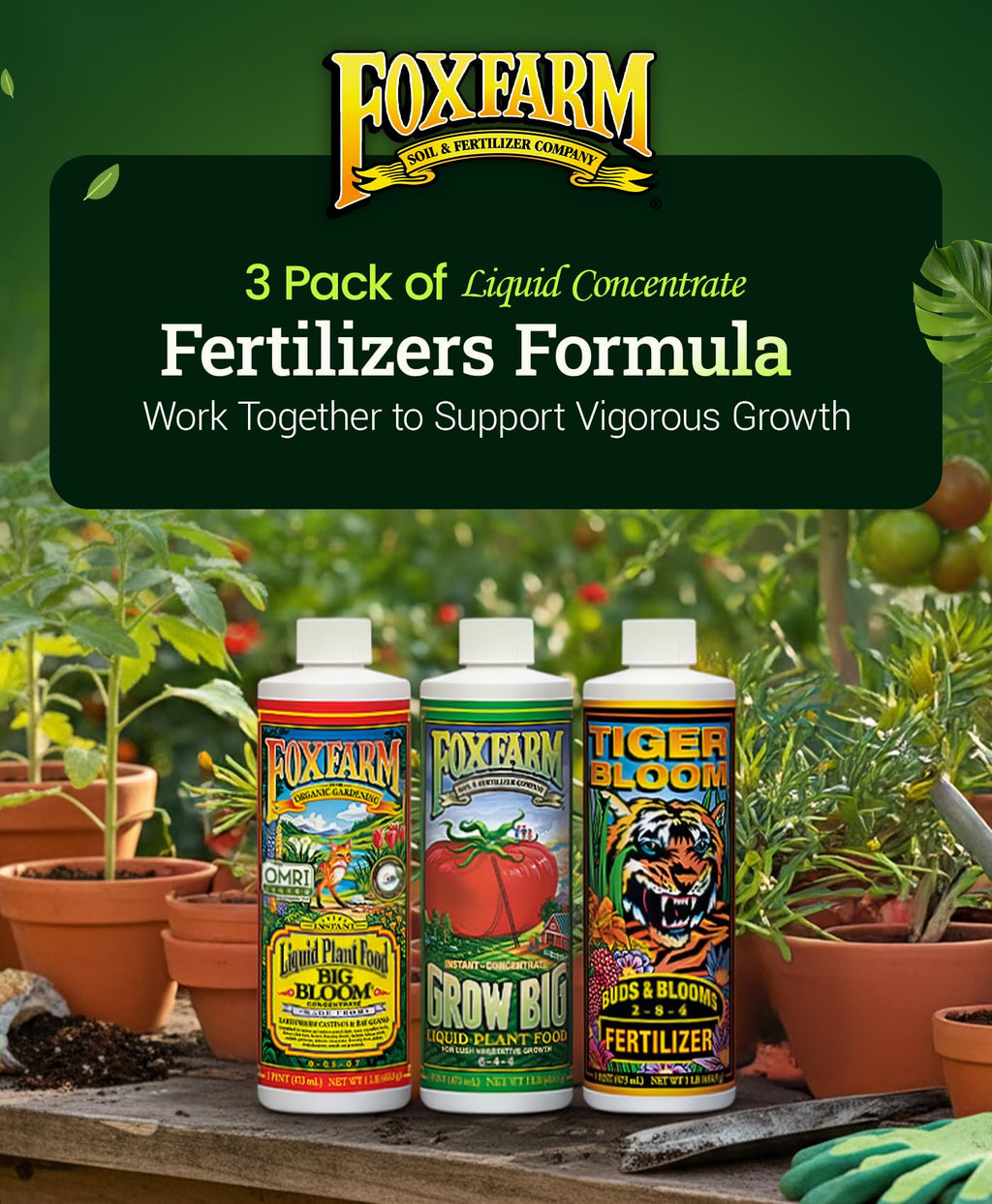 Liquid Fertilizer Trio Pack 3 Pint Bottles F194