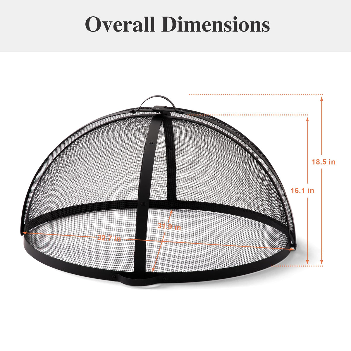 32 Inch Heavy Duty Steel Fire Pit Spark Screen Z3974