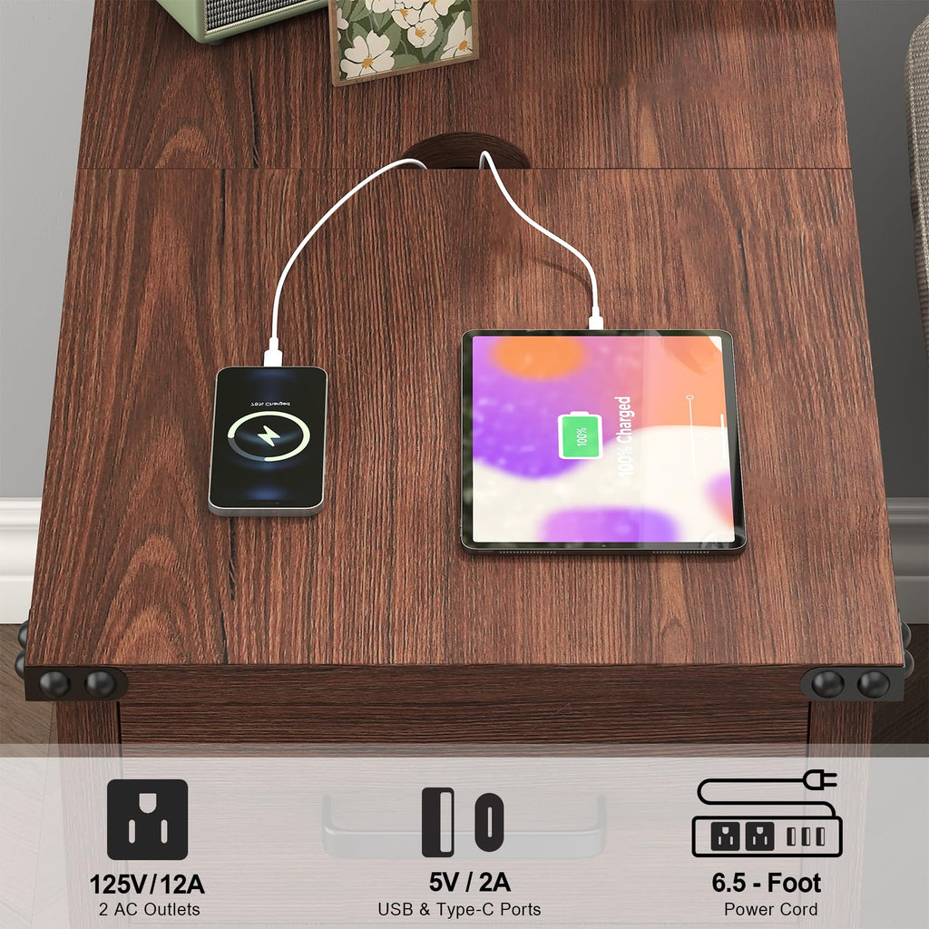 End Table with Charging Station W2428