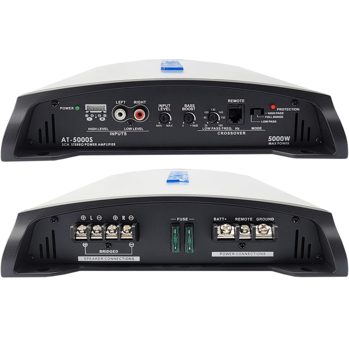 2 Channel Class A/B Car Amplifier, 5000W, 2 Ohm Stable, Bridgeable Z743