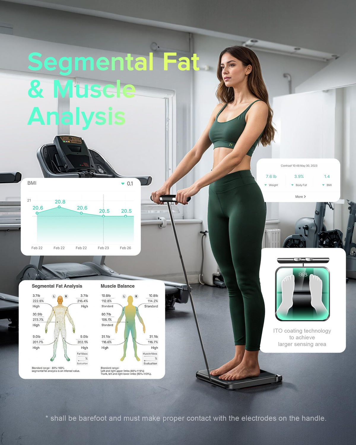 8-Electrode Body Composition Monitor Digital Bathroom Scale K933