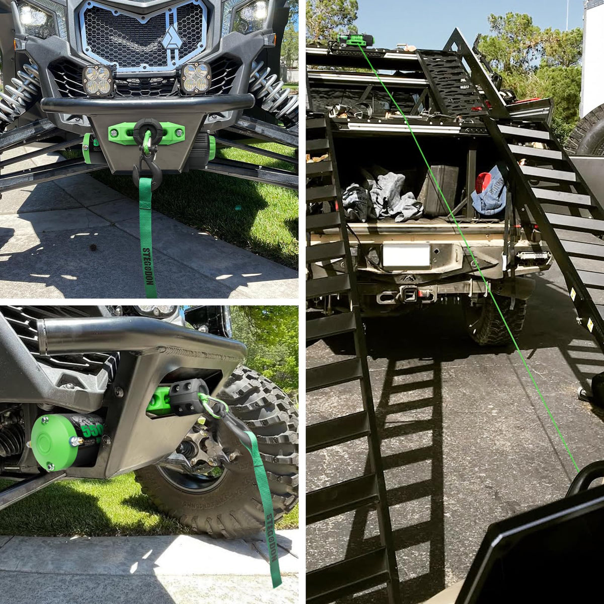 12V Electric Winch with Synthetic Rope and Wireless Remote C69580