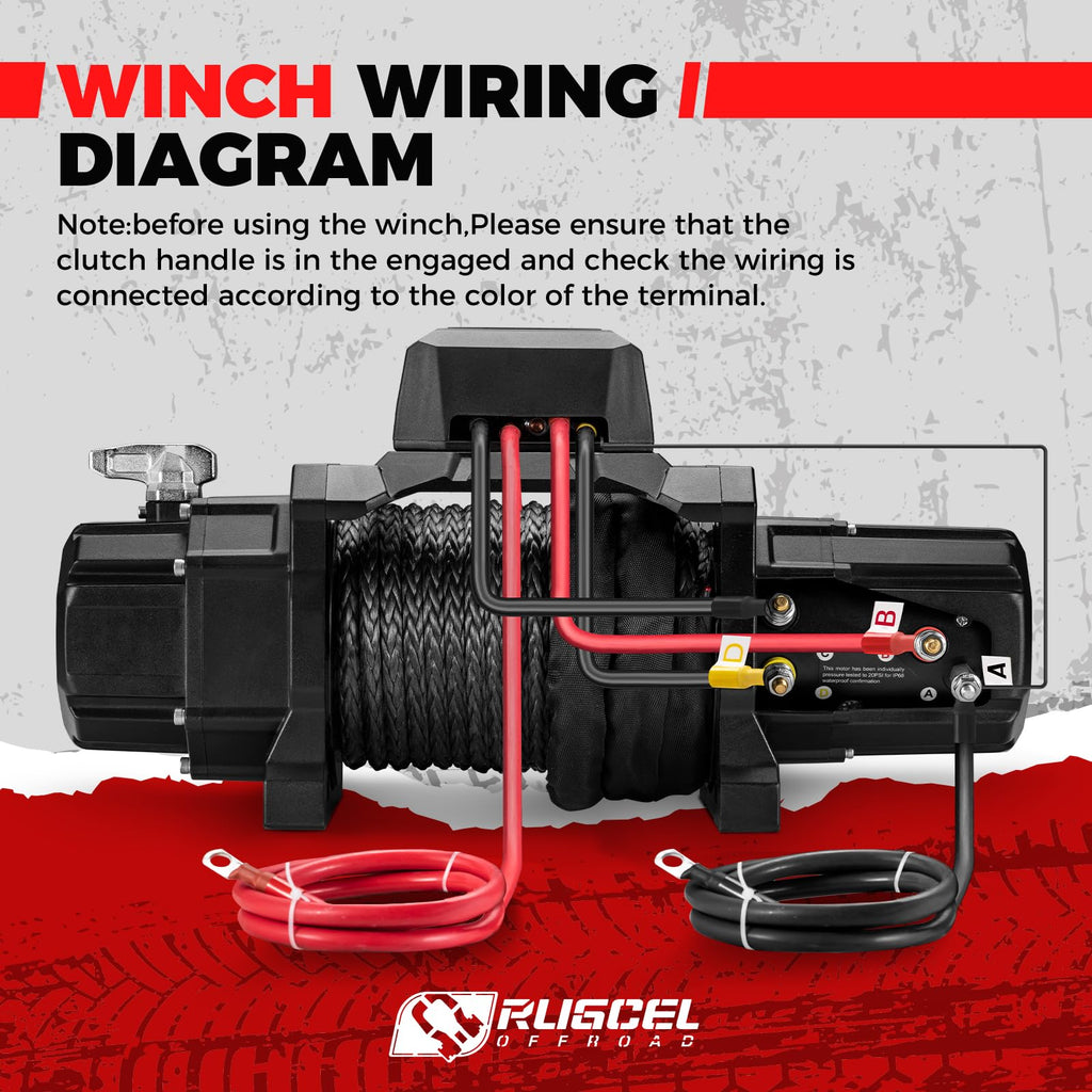 20000lb 12V Heavy Duty Waterproof Electric Synthetic Rope Winch V445051