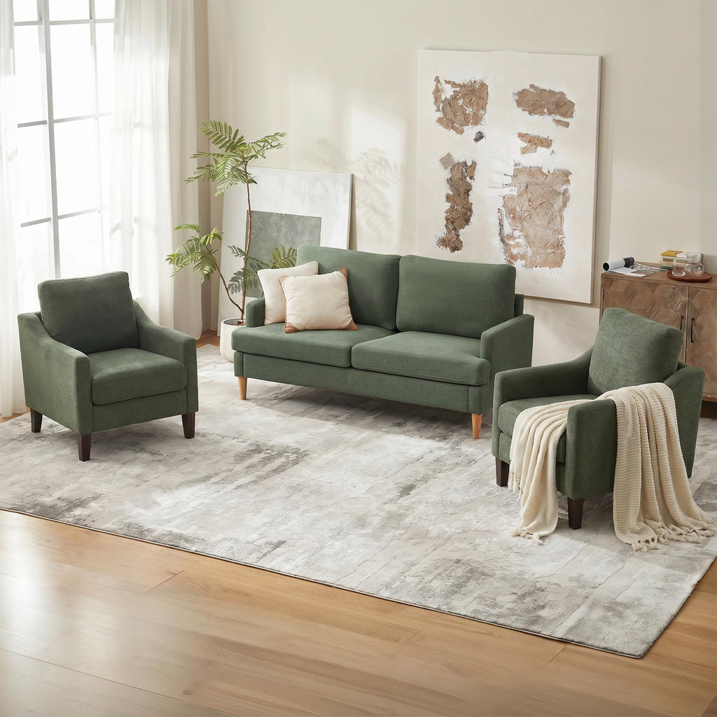 Accent Chairs Set of 2 Green N20084