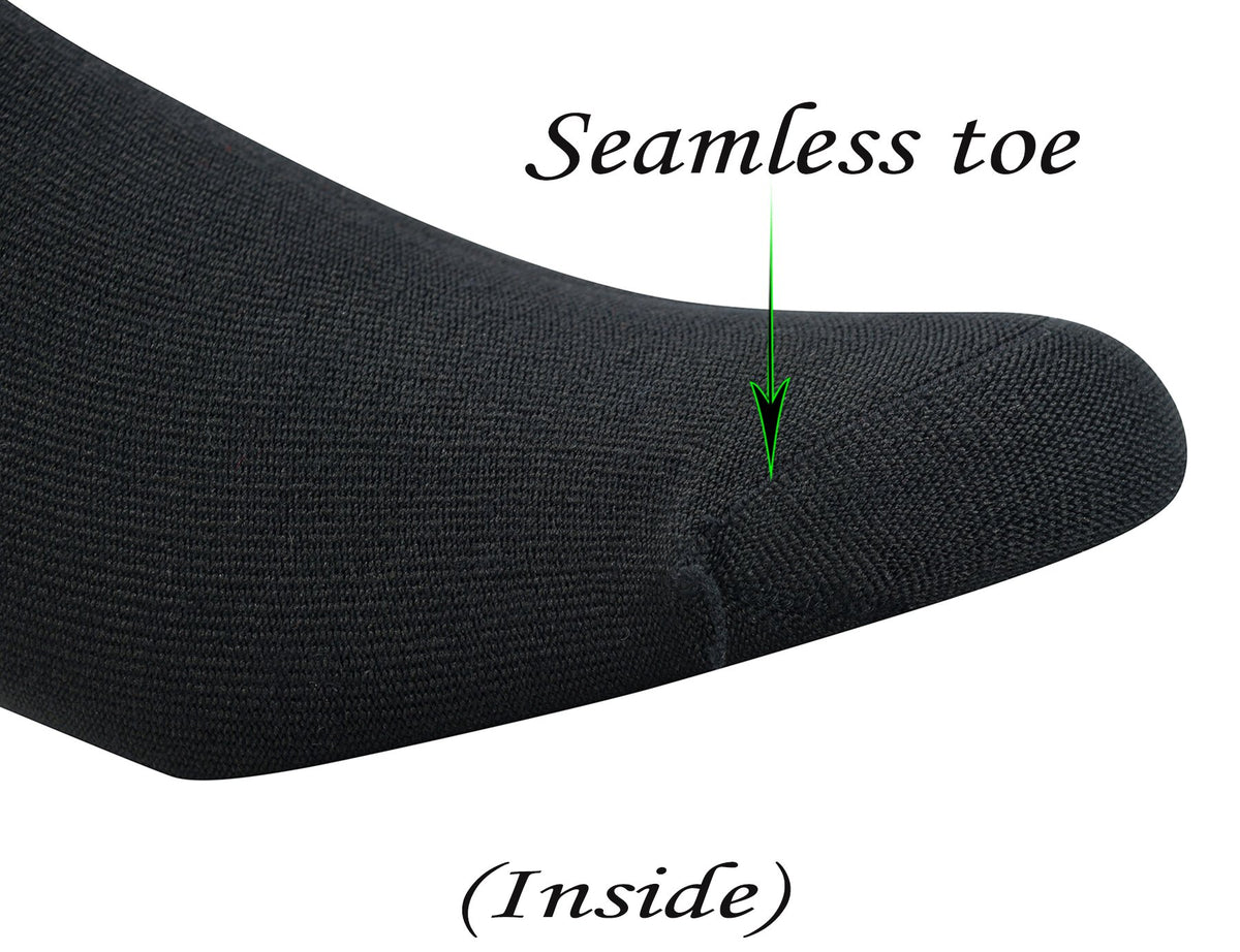 Men's 5 Pairs Non-binding Flat-Knit Ankle Socks with Seamless Toe D468