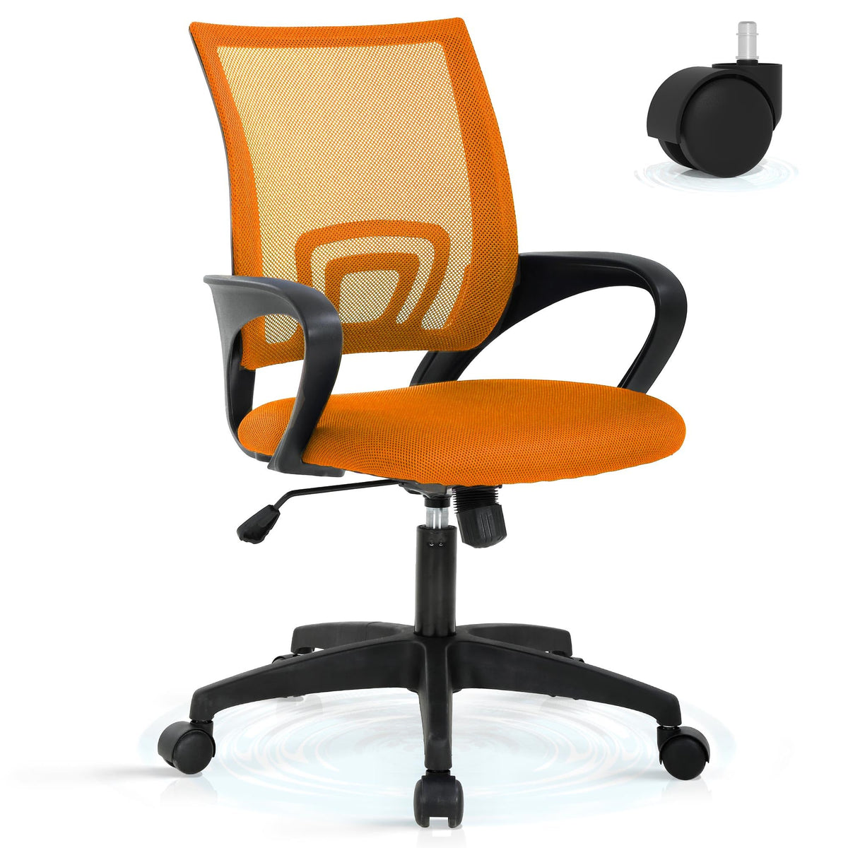 Adjustable Mid Back Ergonomic Mesh Office Chair with Lumbar Support P665573