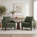 Accent Chairs Set of 2 Green N20084