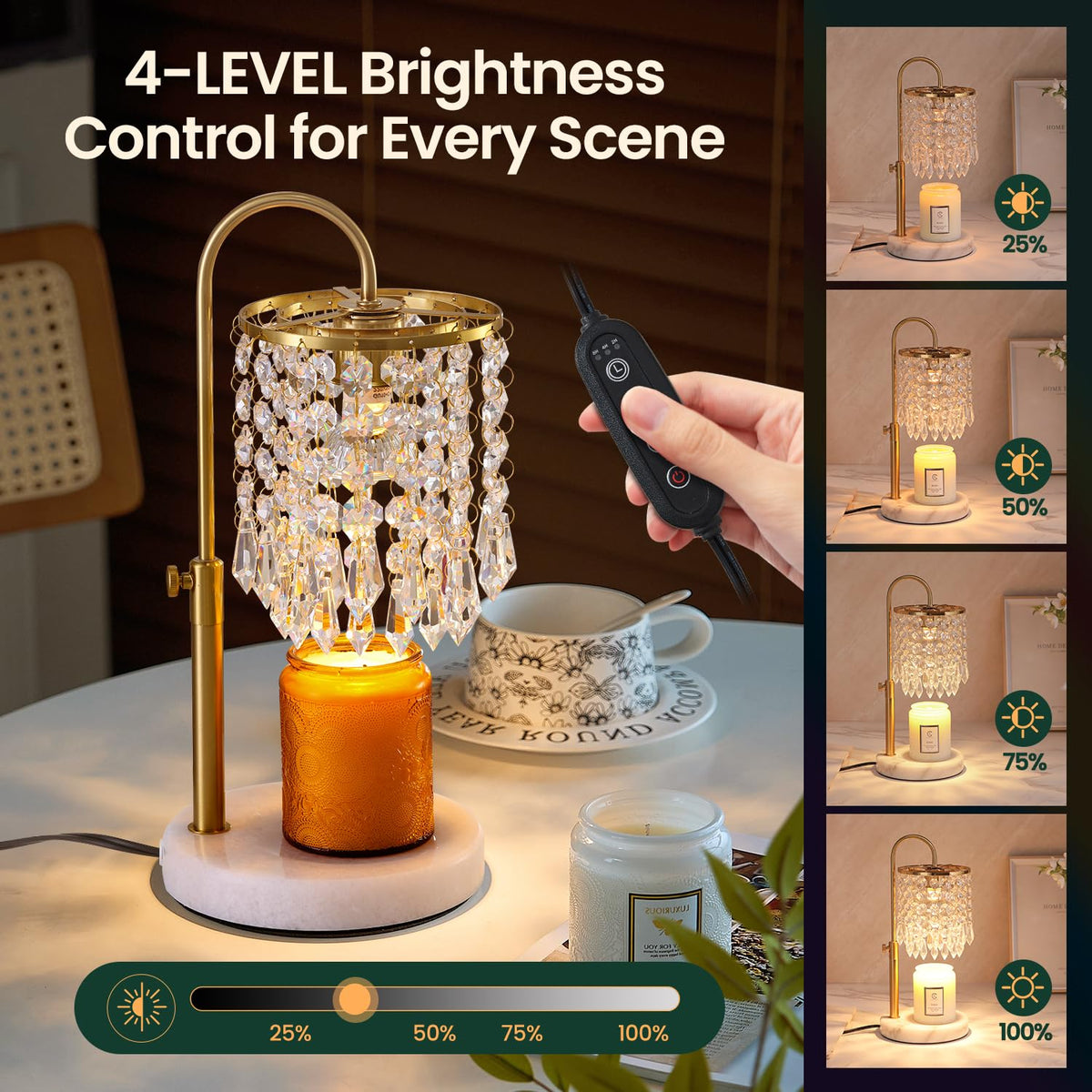 Candle Warmer Lamp with Timer Dimmer and 3 Bulbs X31314