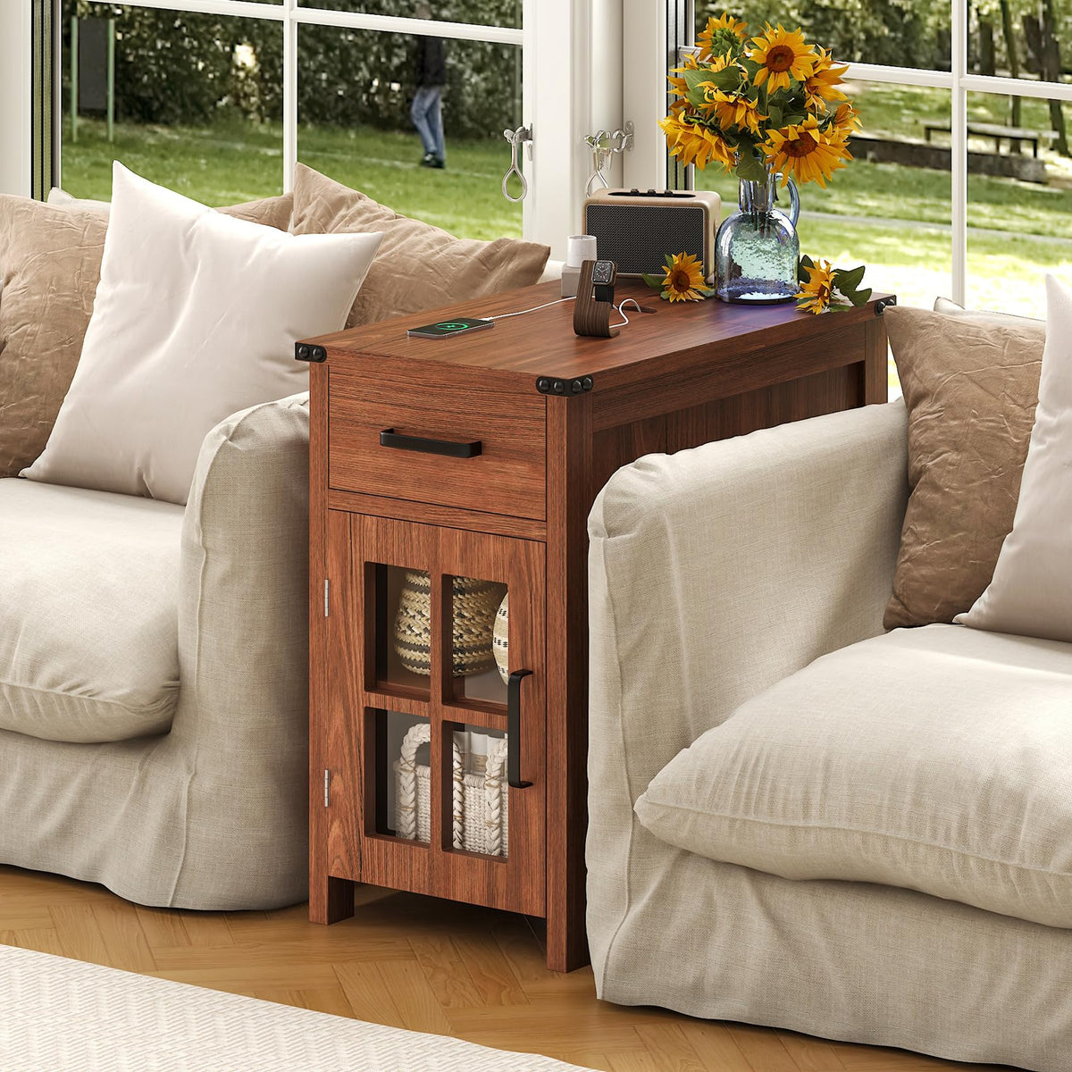 End Table with Charging Station W2428
