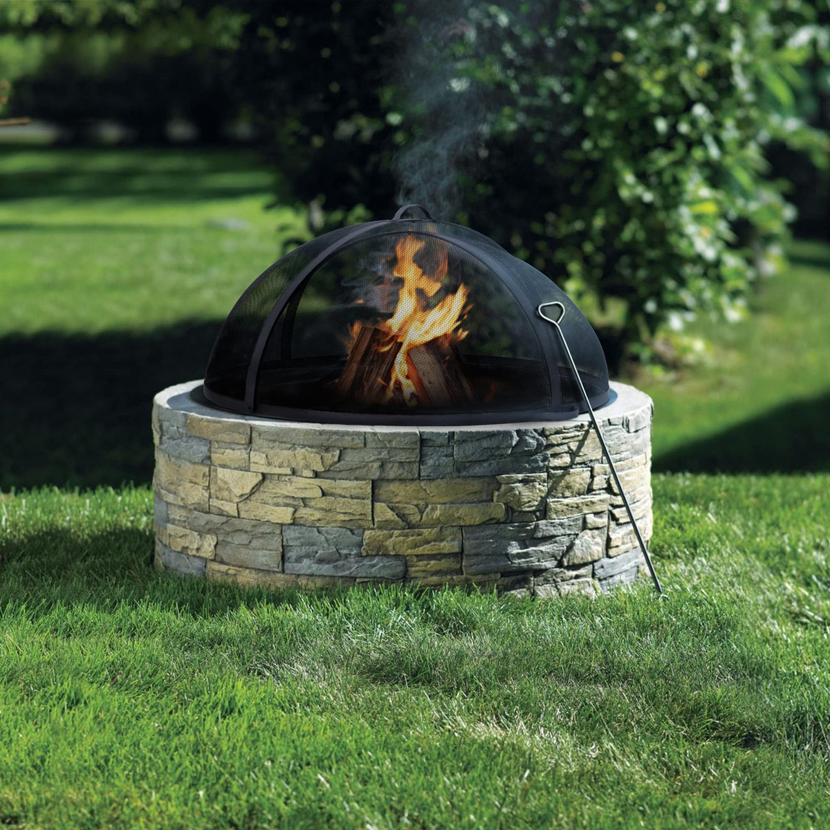 32 Inch Heavy Duty Steel Fire Pit Spark Screen Z3974