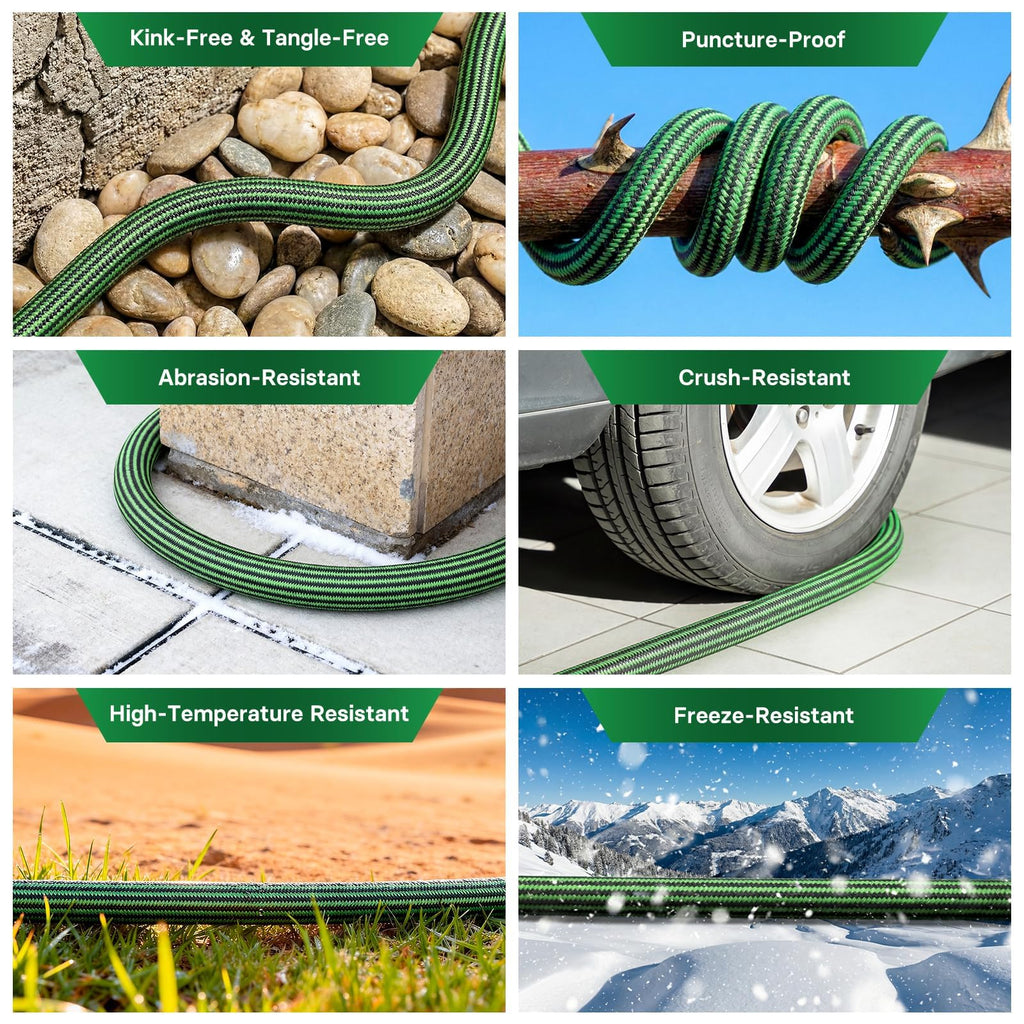 100 ft Flexible Non-Expandable Kink-Free Lightweight Garden Hose R39754