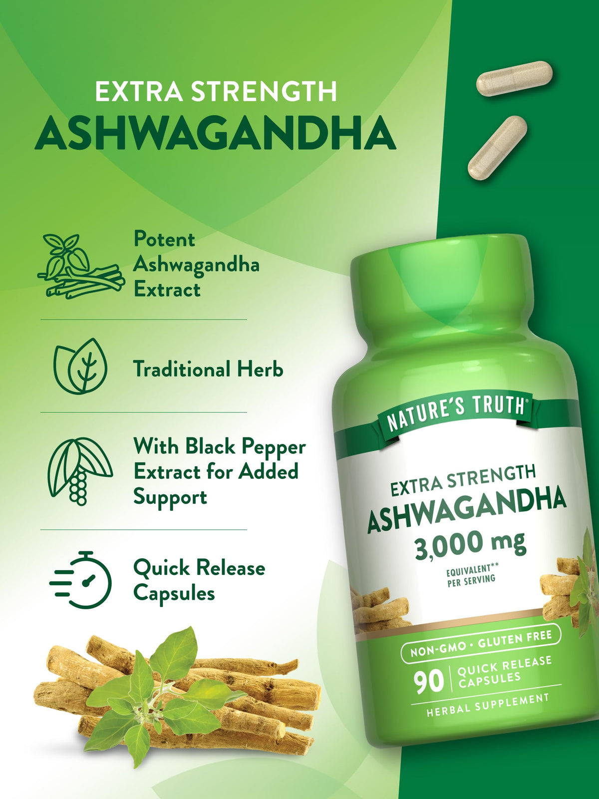 Ashwagandha Capsules 90 Count P188134