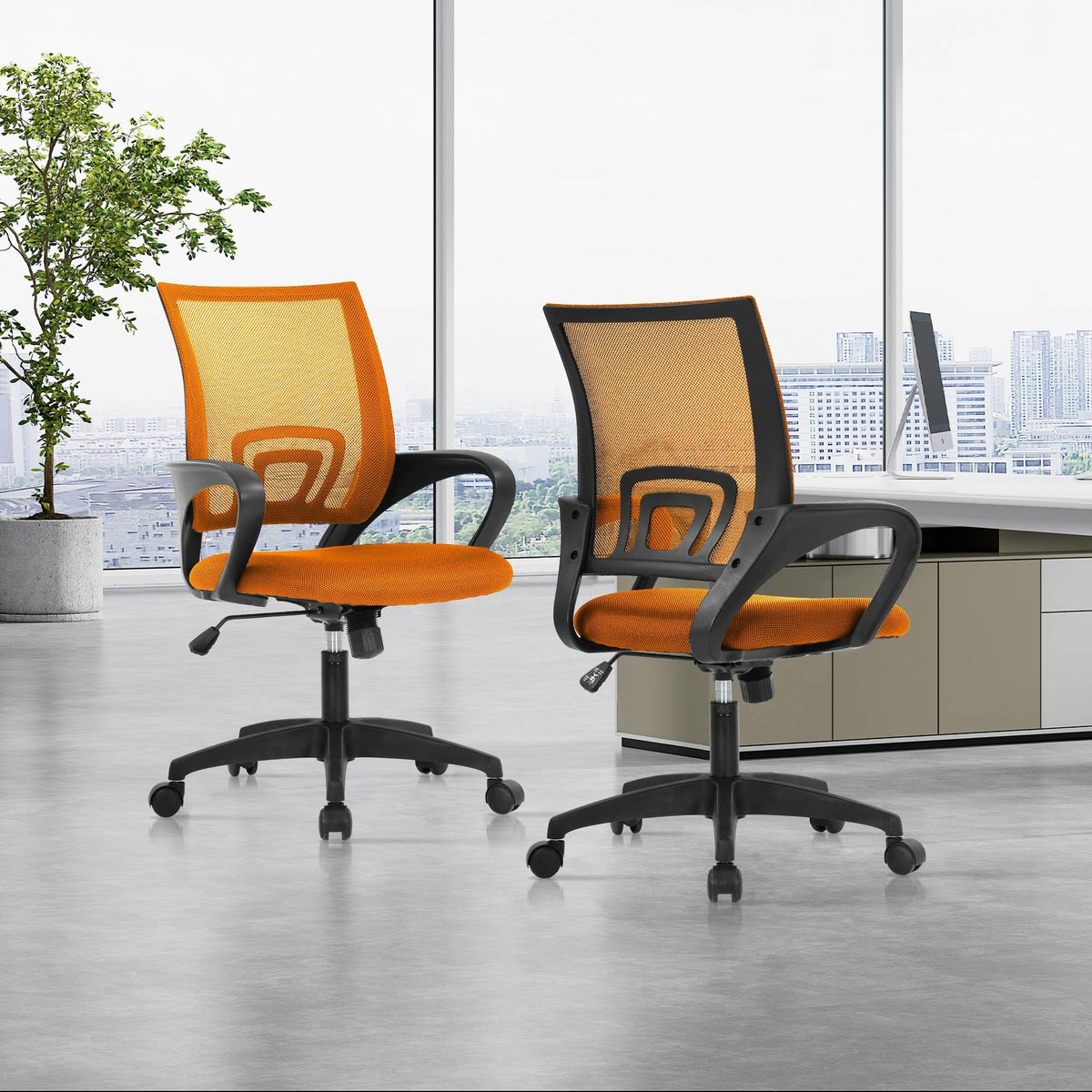 Adjustable Mid Back Ergonomic Mesh Office Chair with Lumbar Support P665573