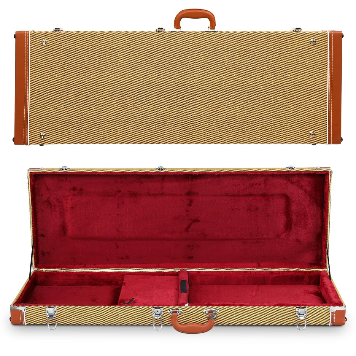 39-Inch Wooden Hard Shell Electric Guitar Case K1265