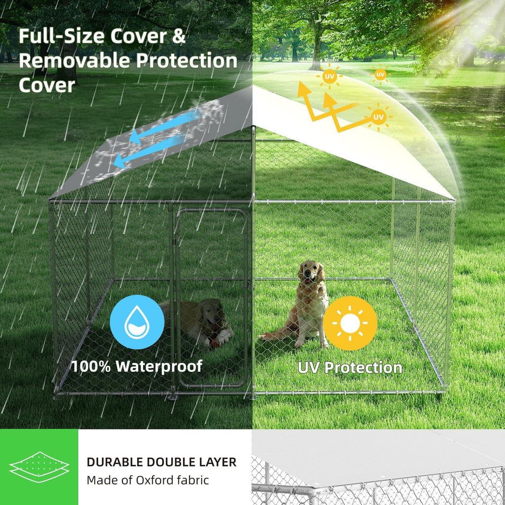 10x10 ft Heavy Duty Outdoor Dog Kennel Q56597