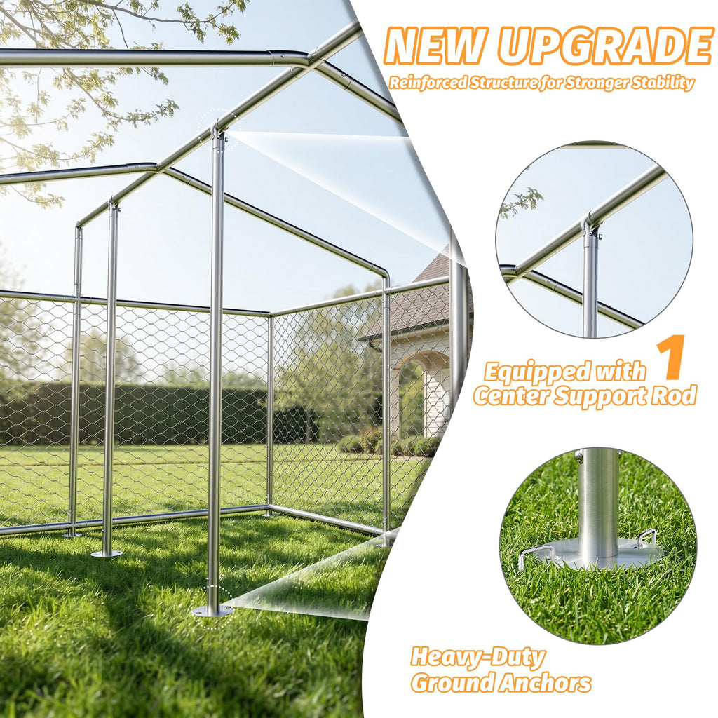 10x10 ft Heavy Duty Outdoor Dog Kennel Q56597