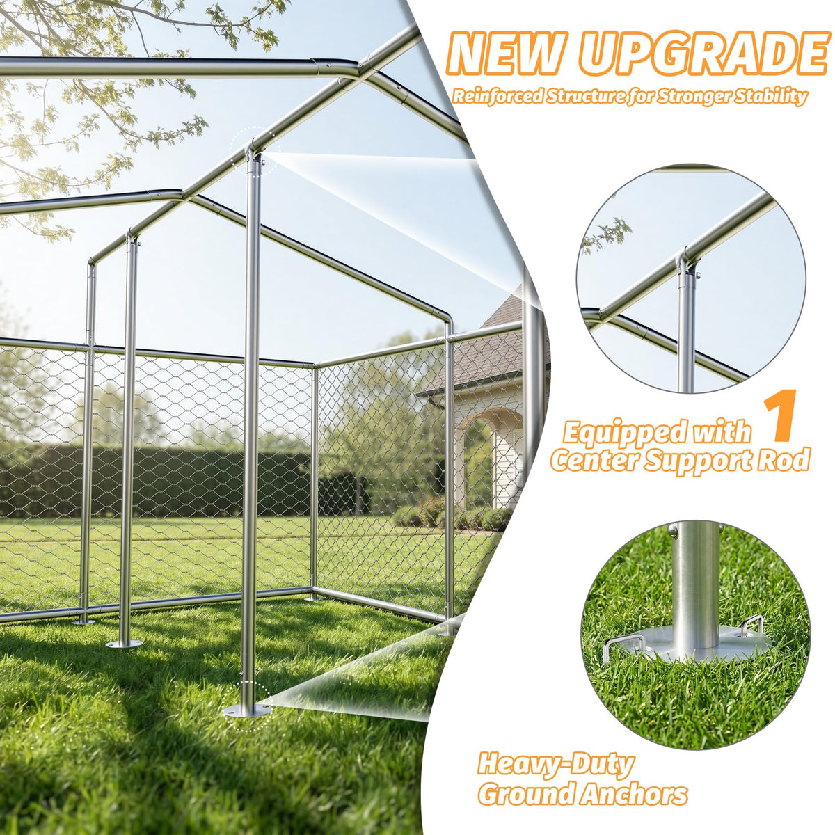 10x10 ft Heavy Duty Outdoor Dog Kennel Q56597