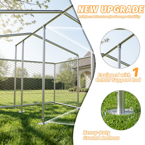 10x10 ft Heavy Duty Outdoor Dog Kennel Q56597