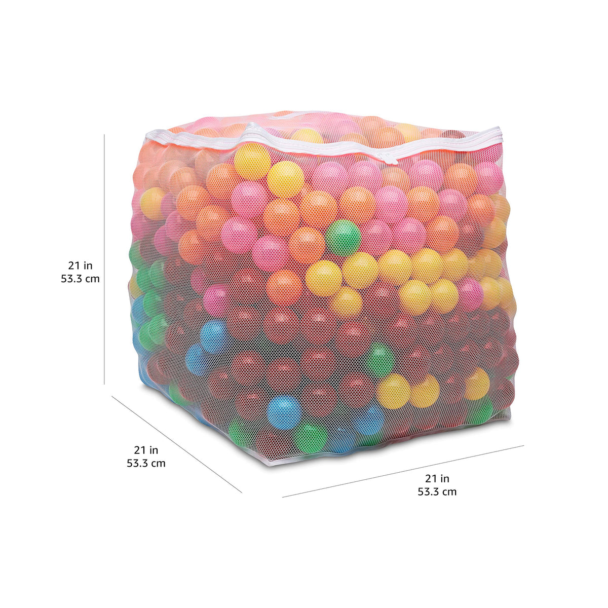 BPA Free Crush-Proof Plastic Ball Pit Balls with Storage Bag, 6 Bright Colors, Pack of 1000 P313